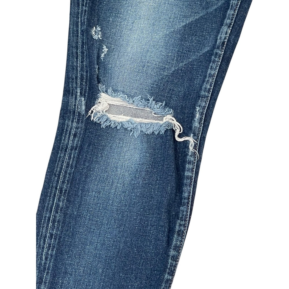 Moussy Vintage Womens Blue Distressed Ripped Knee Slim Tapered Jeans Size 28 NWT - Picture 9 of 16